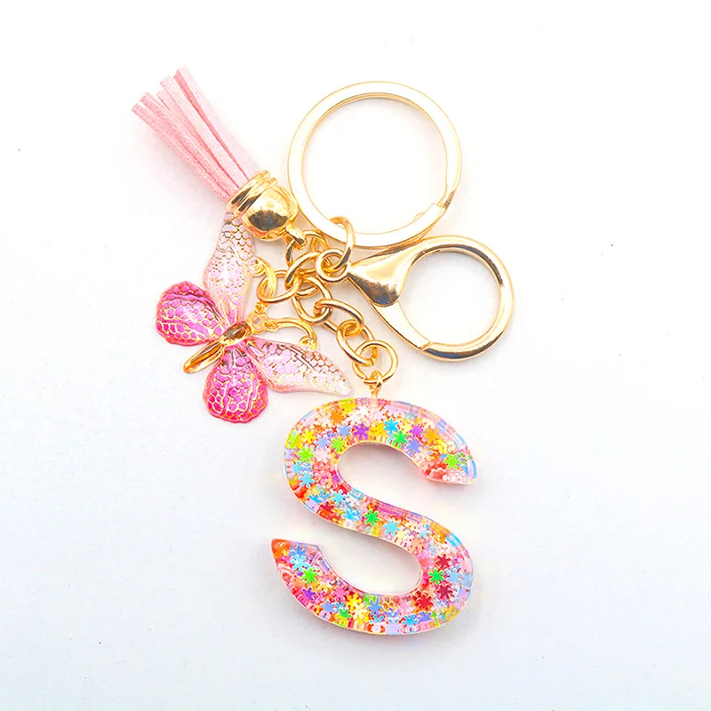 Брелок для ключей с блестками и надписью женщин