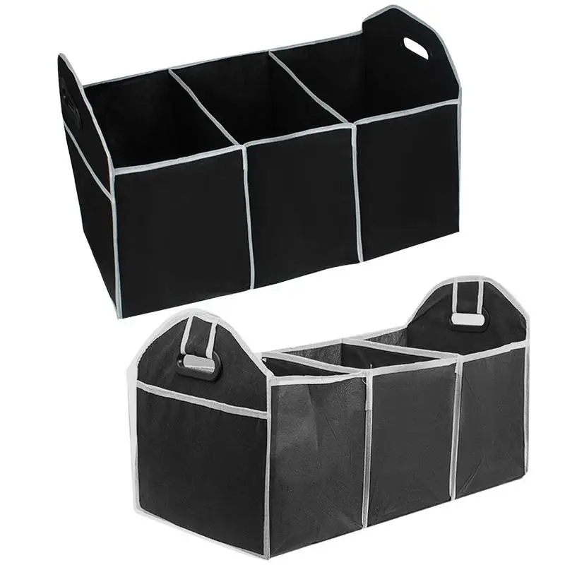 

Car Trunk Storage Bag Organizer With Lid Foldable Car Storage Stowing Tidying Cargo Storage Box Auto Trunk Box Organizer Bag