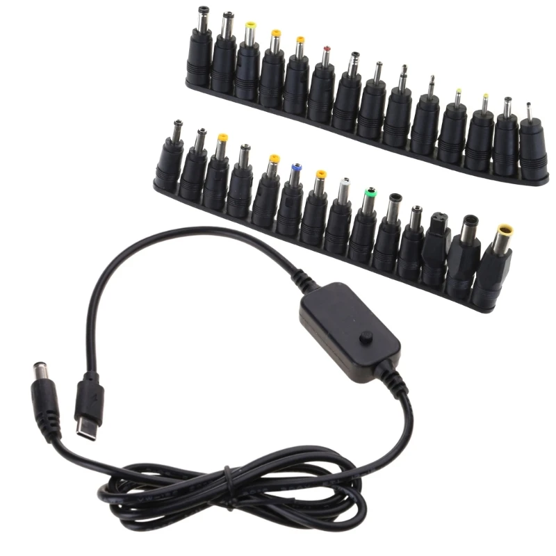 Кабель питания DD USB TypeC PD к DC5521 5V9V12V15V20V регулируемый с помощью нескольких