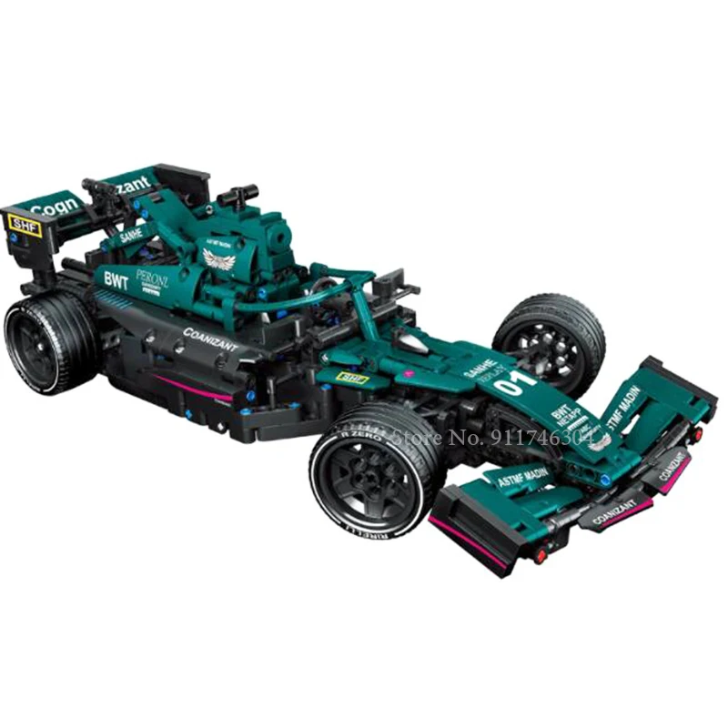 

New The 1:8 Red F1 Formula One Super Speed Sports Racing Car Model Building Blocks MOC Technical Bricks Set Gifts Toys