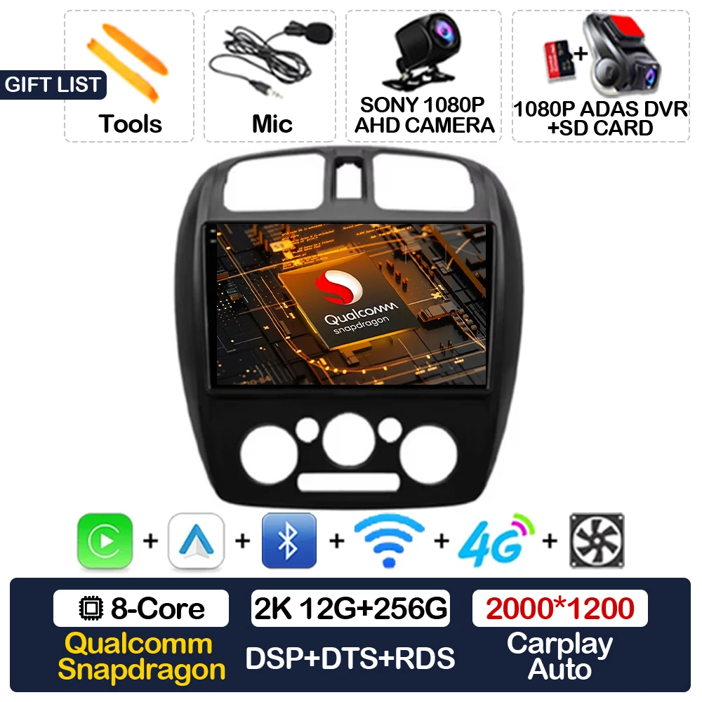 

Автомобильный радиоприемник Android 15 для Mazda 323 2000 2001 2002 2003, головное устройство, мультимедийный стерео видеоплеер, GPS NAVI 4G WIFI 360, камера QLED