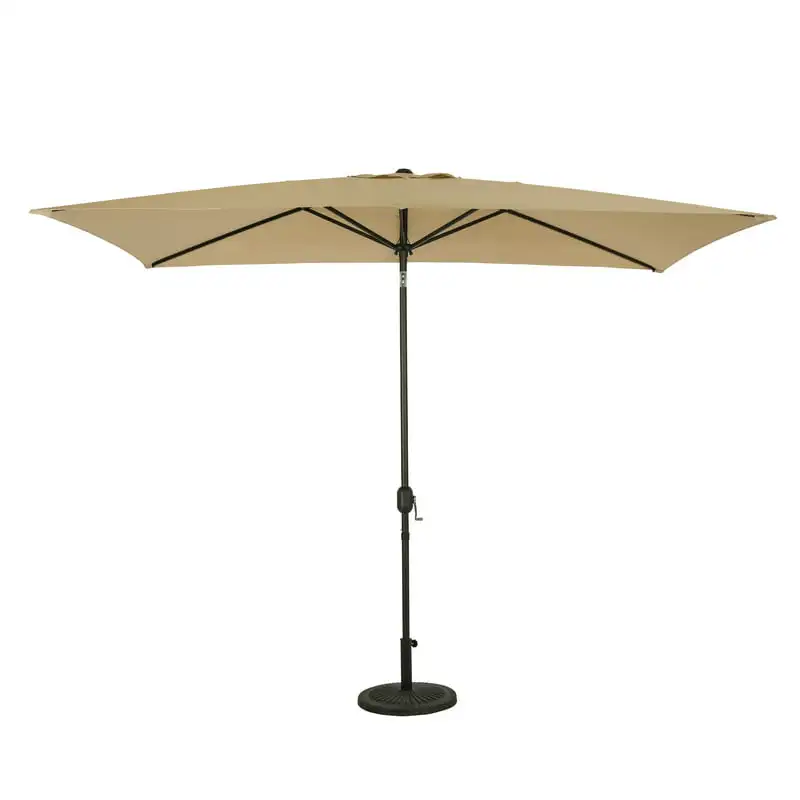 

Bimini 6.5' x 10' Rectangular Market Umbrella - Champagne - Polyester Table Patio Umbrella