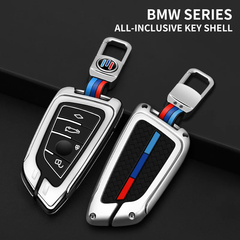 

Zinc Alloy Car Key Case Cover Shell for BMW X1 X3 X5 X6 X7 1 3 5 6 7 Series G20 G30 G11 F15 F16 G01 G02 F48 Keyless Accessories
