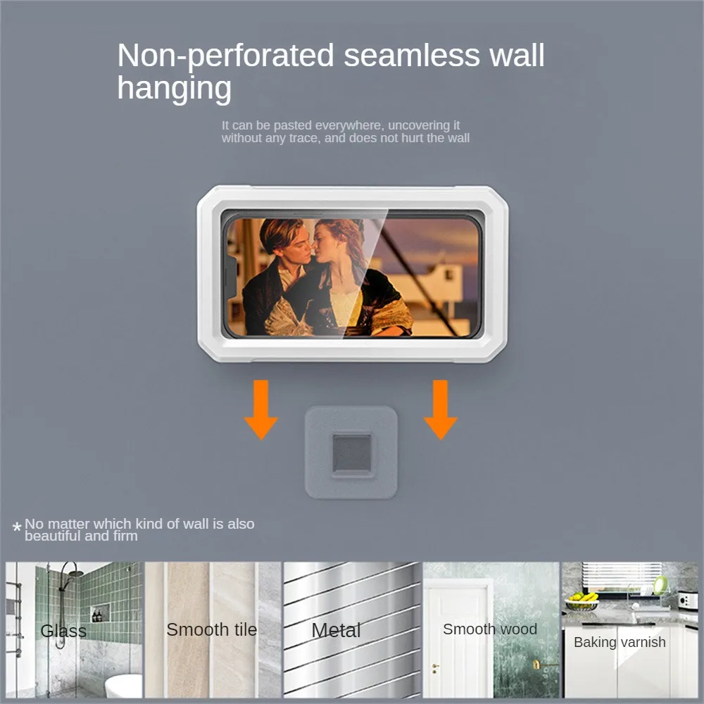 

Wall Hanging Phone Storage Case Touch Screen Mobile Phone Box 360 Degree Rotation Folding And Retracting