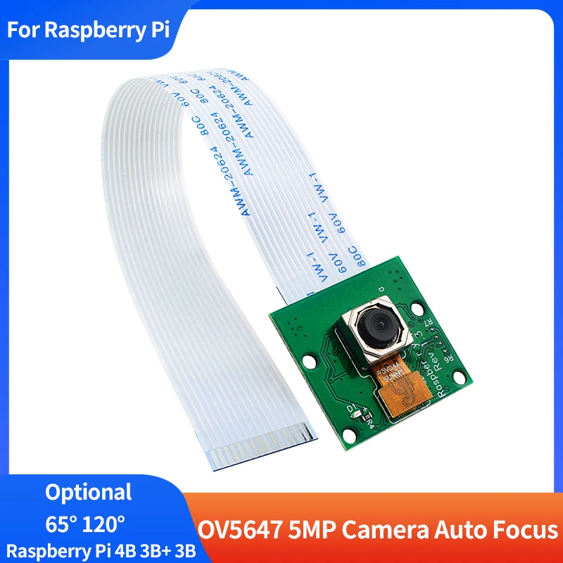 Фото Raspberry Pi 5MP Камера OV5647 Веб-камера 65 °   120 °   Модуль камеры с автофокусом и разрешением 15 см FFC для Raspberry Pi 4B 3B+ 3B №1