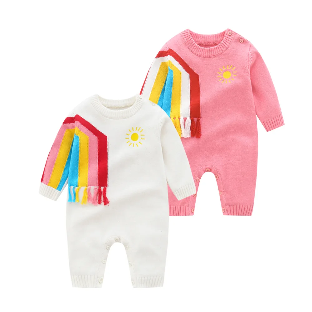 

Baby Rompers Long Sleeve Newborn Boys Girls Cotton Knit Jumpsuits Outfits Autumn Winter Toddler Infant Sweaters Overalls Clothes