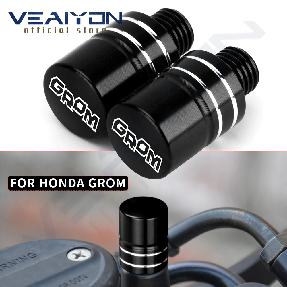 

For Honda Grom GS MSX 2Pcs Universal Motorcycle Accessories CNC Aluminum Mirror Hole Plugs Screws Bolts Cover Caps