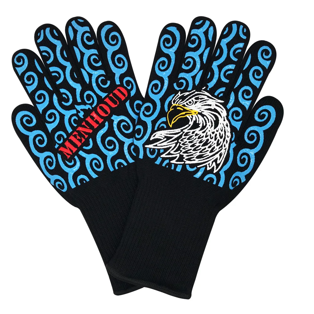

1472 Degrees Fahrenheit Silicone Non-Slip Oven Anti-Heat Barbecue High Temperature Resistant Kitchen Baking BBQ Gloves
