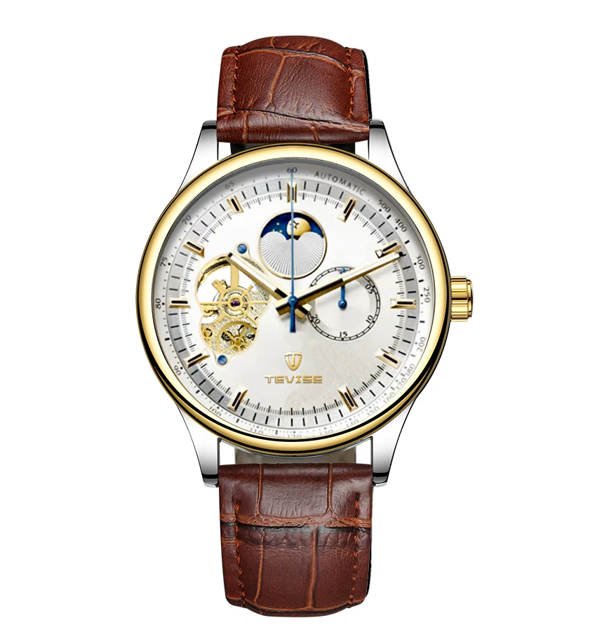 TEVISE 9827 Автоматические механические часы для мужчин модные повседневные с