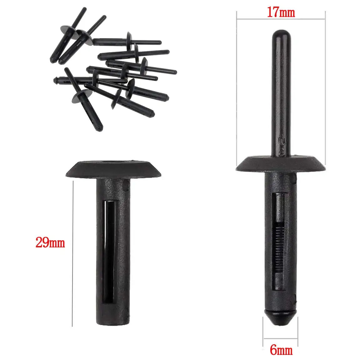 50 шт. зажим для автомобильного бампера, пластиковые расширительные глухие заклепки 6 мм для BMW X1 E84 X3 E83 F25 X5 E53 E70 X6 E71 E72 7, крепеж для колесных арок