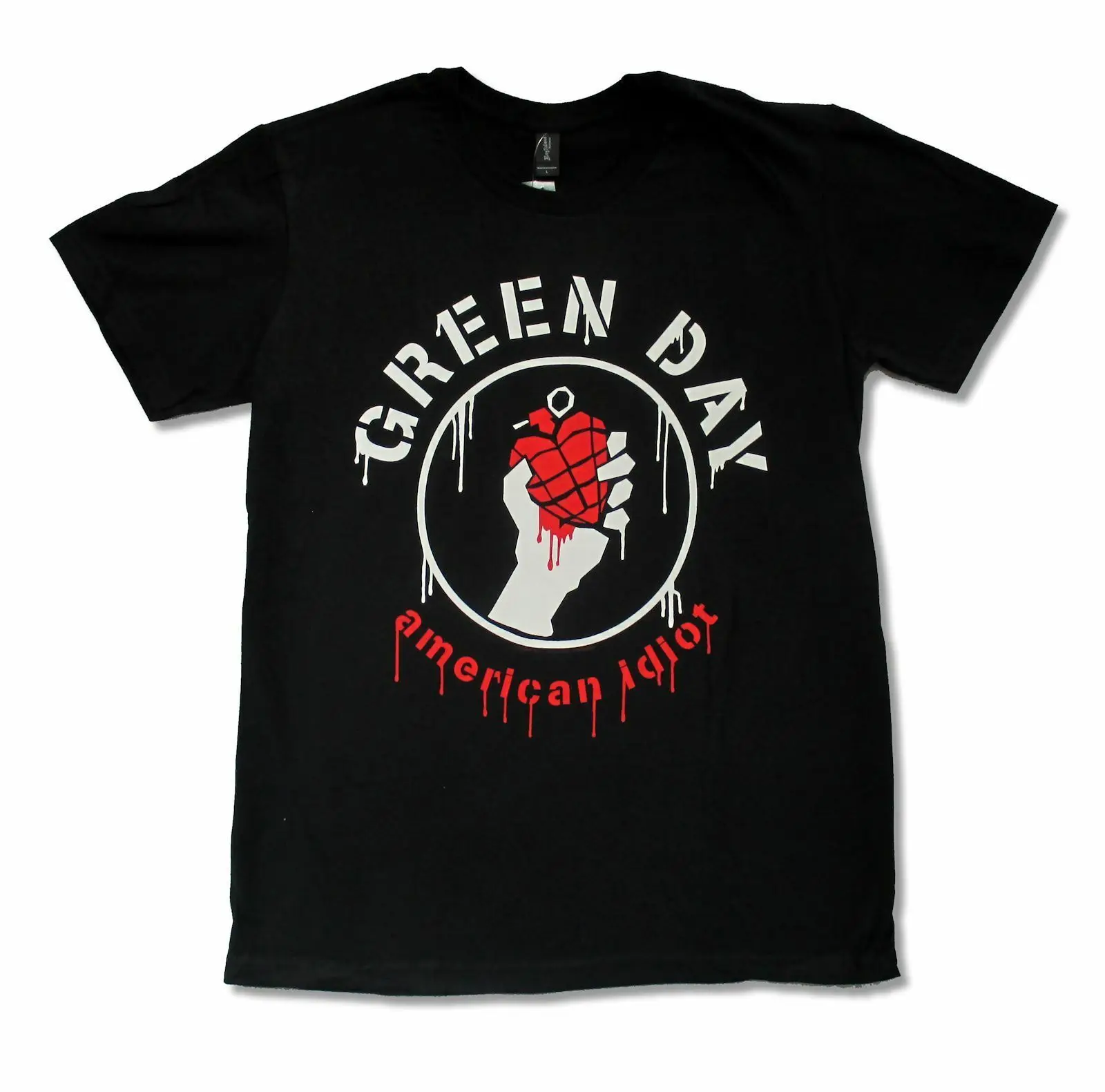 

Green Day American Idiot Dripping Logo Black T Shirt New Band Merch