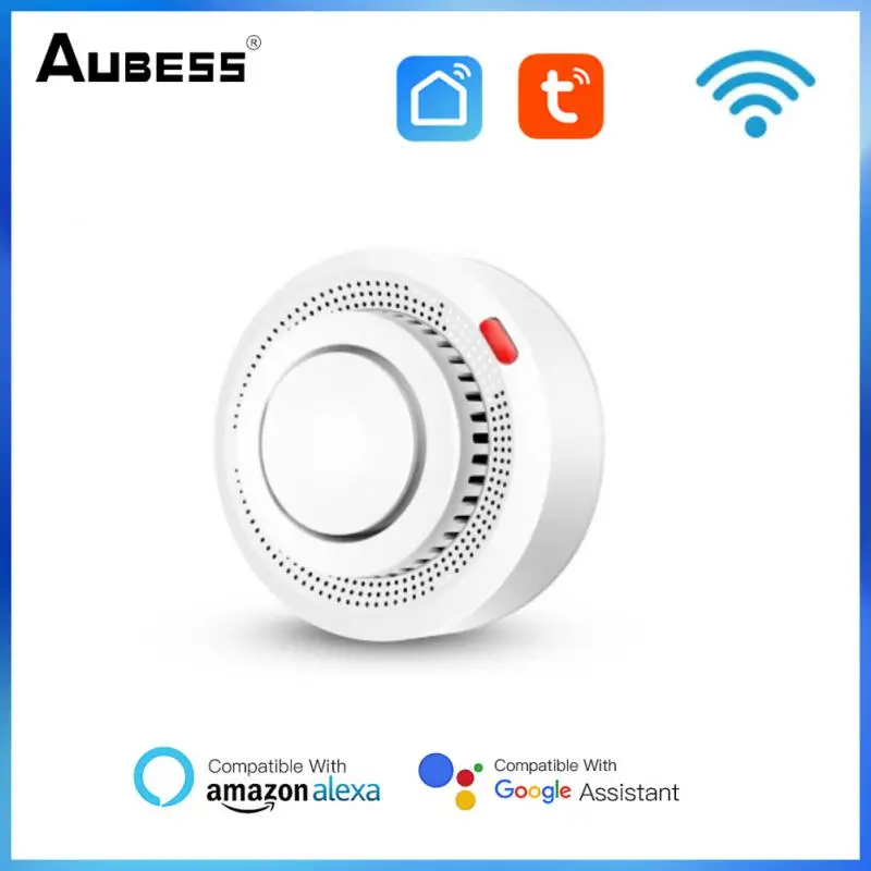 

Tuya WiFi Smart Smoke Alarm Smoke Detector Fire Protection Smoke Sensor Fire Alarm Smart Home Security System Firefighters