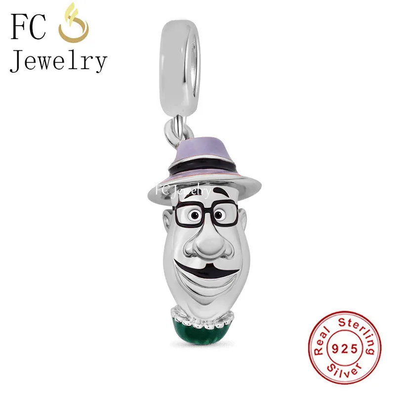 

FC Jewelry Fit Original Pan Charms Bracelet 925 Sterling Silver Man With Purple Enamel Hat Bead For Making Women Berloque 2022