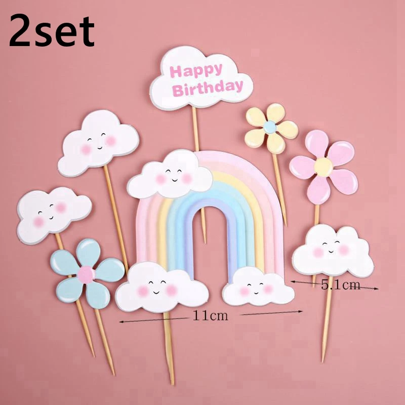 

Радужный единорог топпер для торта 1 день рождения