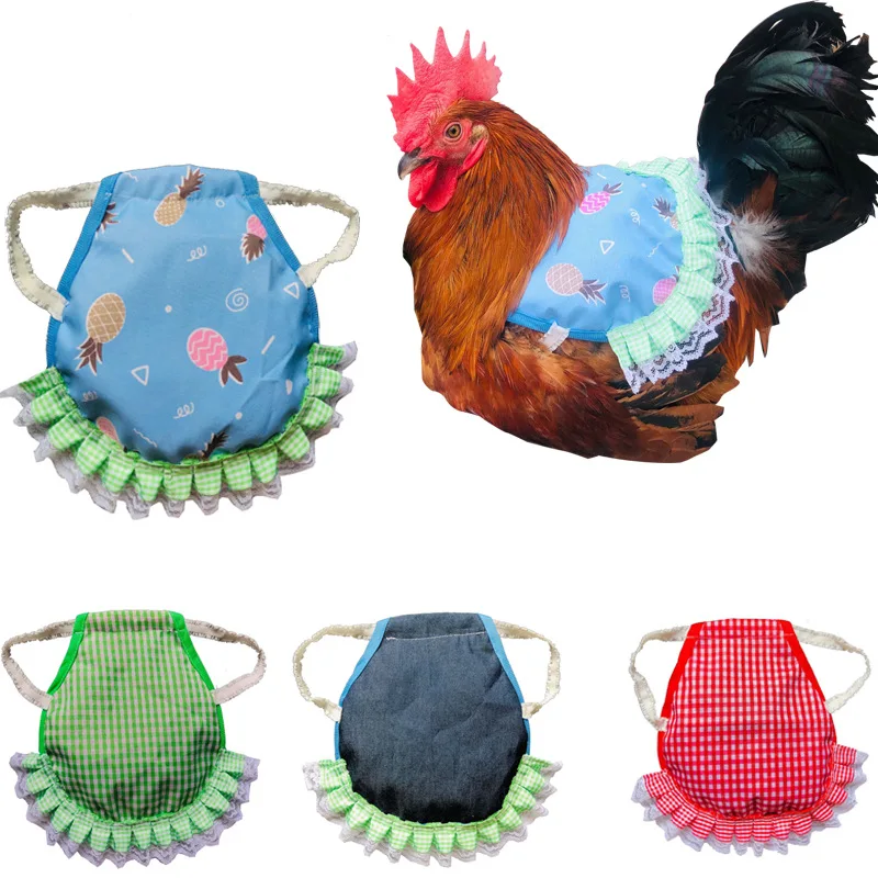 

Chicken Saddle Pet Feather Protection Retainer Back Protector Chicken Apron Chicken Double Apron Multi-colored Cute Cozy Cartoon