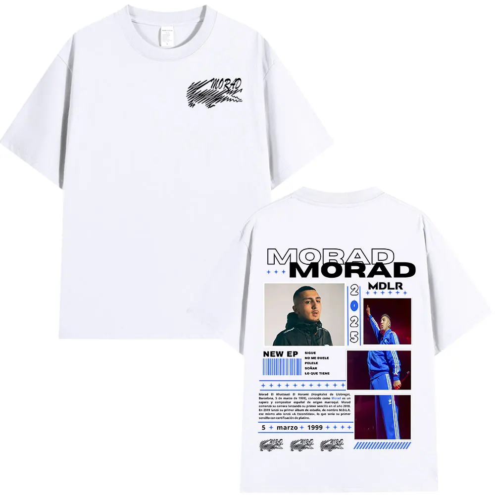 Рэпер Morad M.D.L.R, футболки с графическим рисунком, мужская и женская одежда, модная винтажная футболка, хлопковые повседневные футболки большого размера с короткими рукавами (art.: 3920ccf8131bf) - 3920ccf8131bf