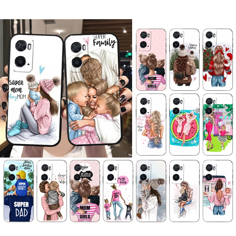 

Phone Case for OPPO A96 A91 A54 A74 A94 A53S A15 A16 A17 Reno 2 2Z Reno 6 7 8 Mom Dad Boy Girl Baby Case