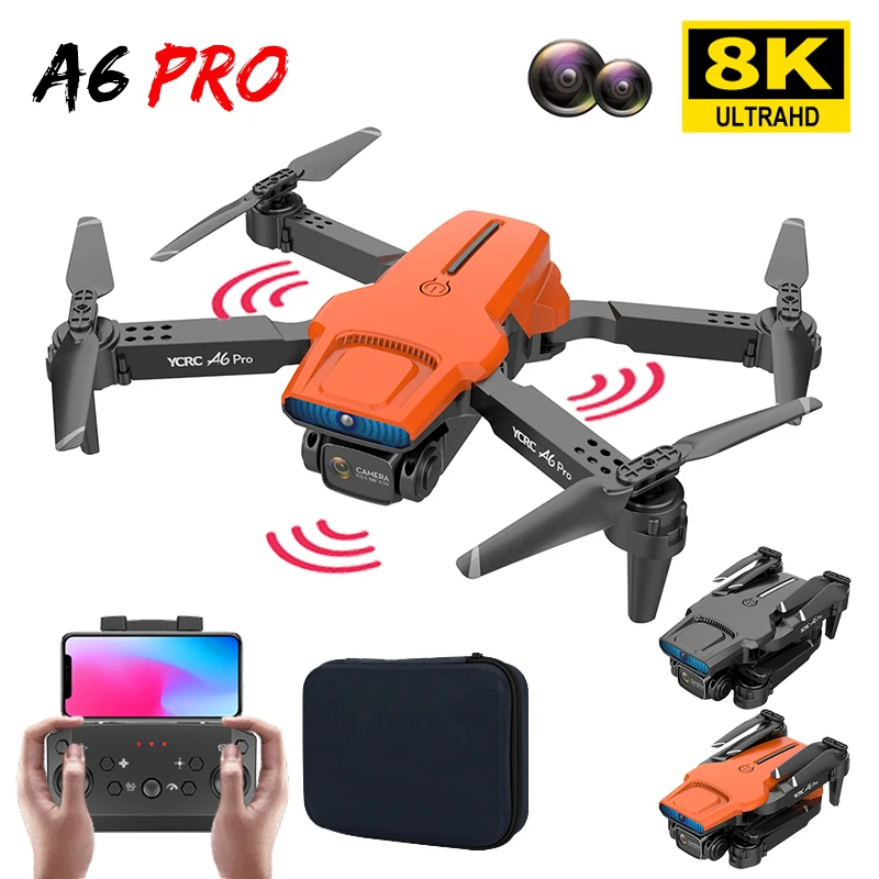 

Дрон A6 Pro с двойной камерой, 8k, Fpv