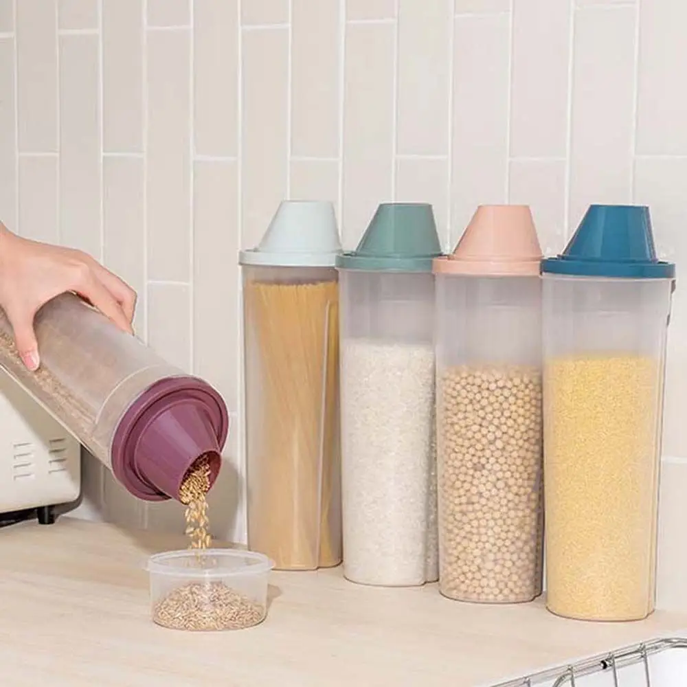 

Clear Cereal Holder Food Container Rice Organizer Grain Storage Box Spaghetti Sealed Bottle Flour Saving Bucket Kitchen Supplies