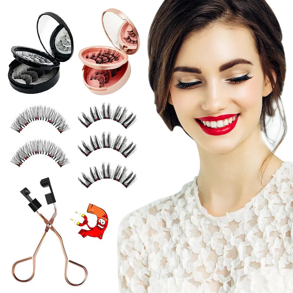 

Handmade Reusable Quantum Magnetic False Eyelashes Series No Glue Needed Eyelashes Easily Apply Eyelash Makeup Tools