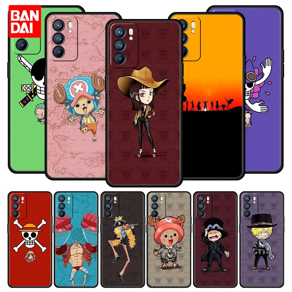 

One Piece Character Cartoon Case for Oppo A3s A5s A9 A15 A31 A52 A53 A54 A74 A93 A94 F19 Pro 4G Capa Funda Silicone Cover