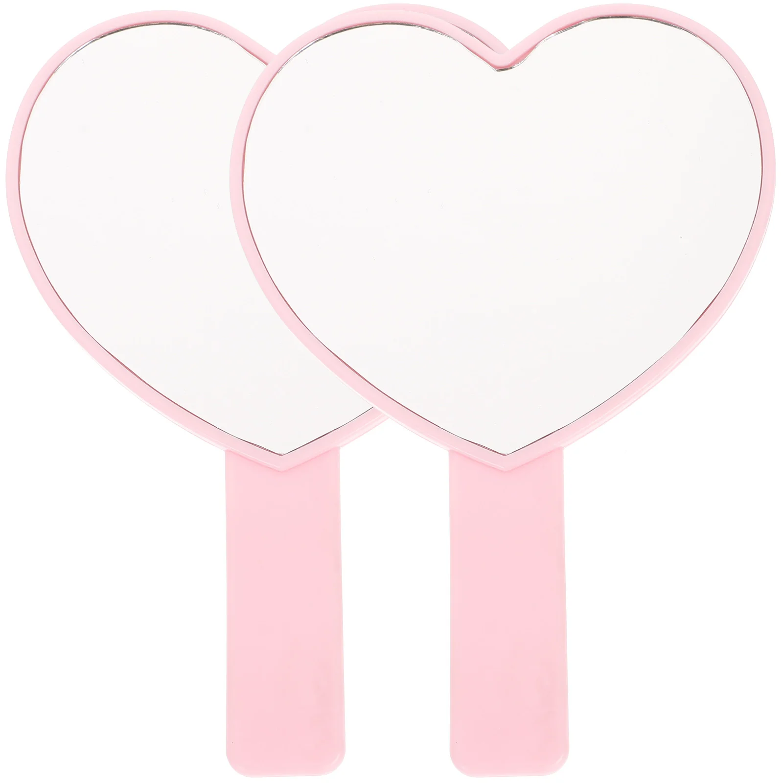

Mirror Makeup Handheld Heart Handle Hand Portable Mirrors Shaped Travel Vintage Compact Held Vanity Kawaii Lash Magnification