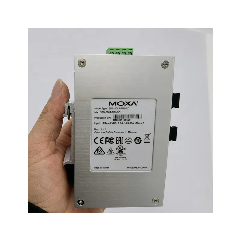 

MOXA EDS-208A-MM-ST Unmanaged Ethernet switch with 6 10/100BaseT(X) ports