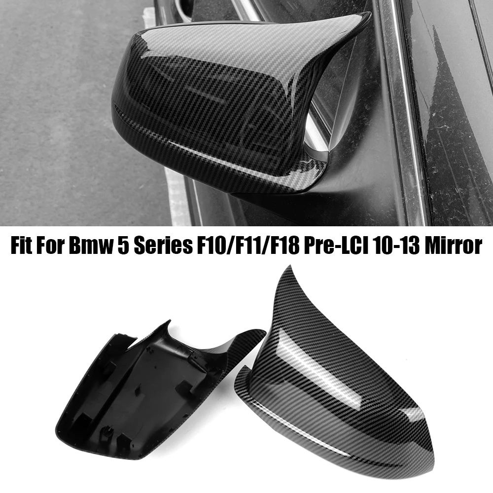 

Wing Side Mirror Cover For Bmw 5 Series F10 F11 F18 Pre-LCI 2010-2013 Performance Car Accessories Rearview Mirror Cap Black