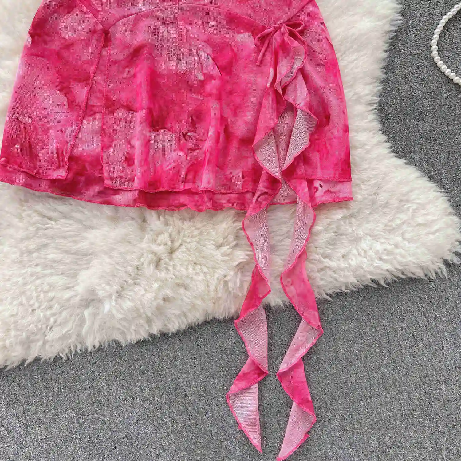 Женский летний пикантный комплект из 2 предметов новый шикарный укороченный топ