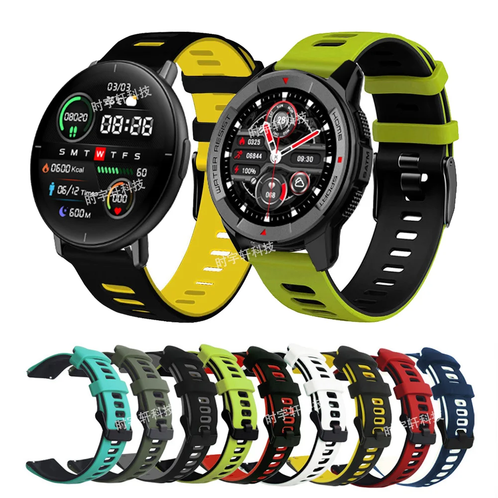 

20mm 22mm Silicone Band For Xiaomi Mibro Watch X1 Strap Soft Wristband For Mibro Lite / Mibro Air / Color Breathable Bracelet