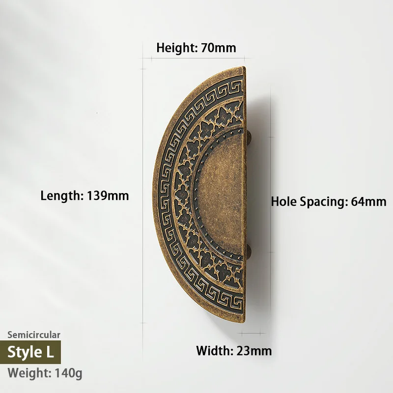 

Новые антикварные ручки и ручки для кухонной мебели, шкафа, ящика, винтажные полукольцевые чашки, витрины, ручка двери сарая