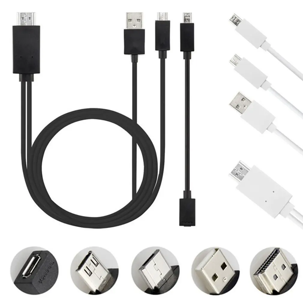 Универсальный адаптер для Android Phone MHL Micro USB-HDMI-совместимый с 1080P HD TV. - купить по