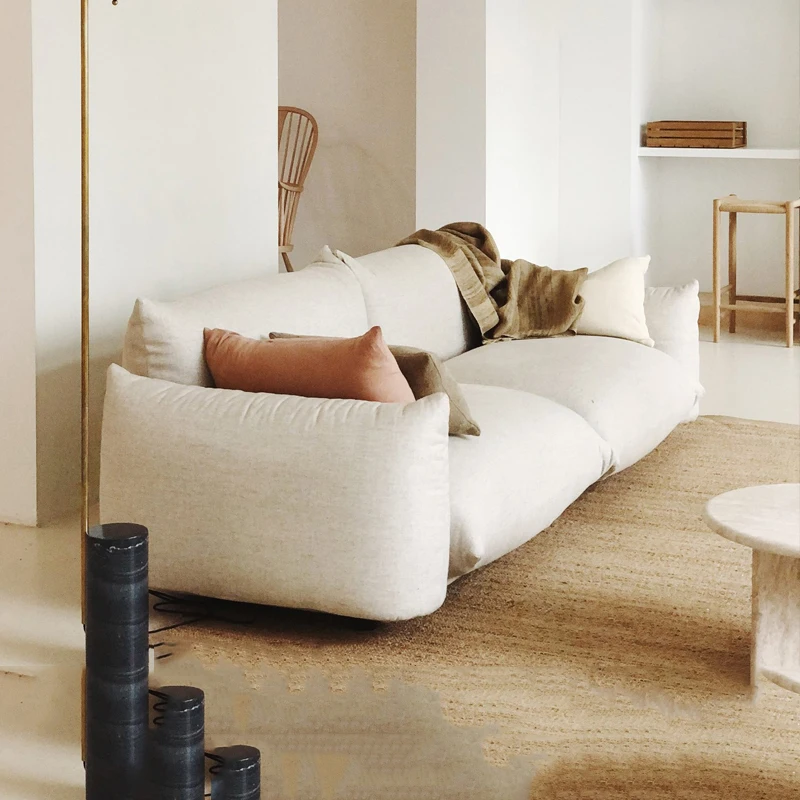 z owczej wełny w stylu nordyckim Sofa podłogowa nowoczesny relaks dla dorosłych do salonu leniwy prosty komfort Divani Soggiorno dom umeblowanie