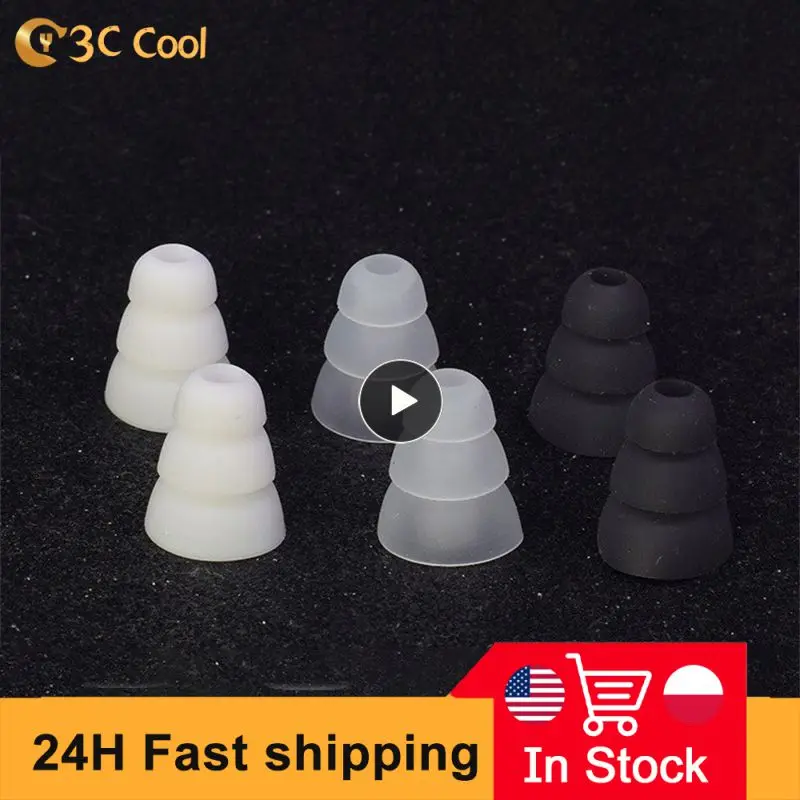 

1~40PCS Pairs Three Layer Silicone In-Ear Earphone Covers Cap Replacement Earbud Bud Tips Anti-slip Earplug for Most In Ear