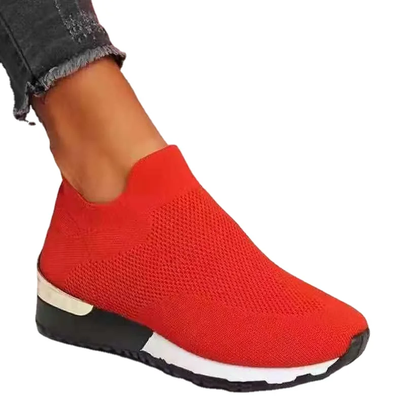 

2023 New In Sneakers women Running Shoes Spring and Autumn Fashion Casual Lace Up Wedge Platform Shoes Female zapatillas mujer