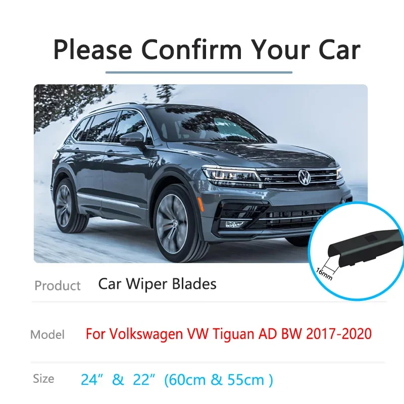 2x для Volkswagen VW Tiguan AD BW MK2 2017 2018 2019 2020 щетки стеклоочистителя резак переднего и