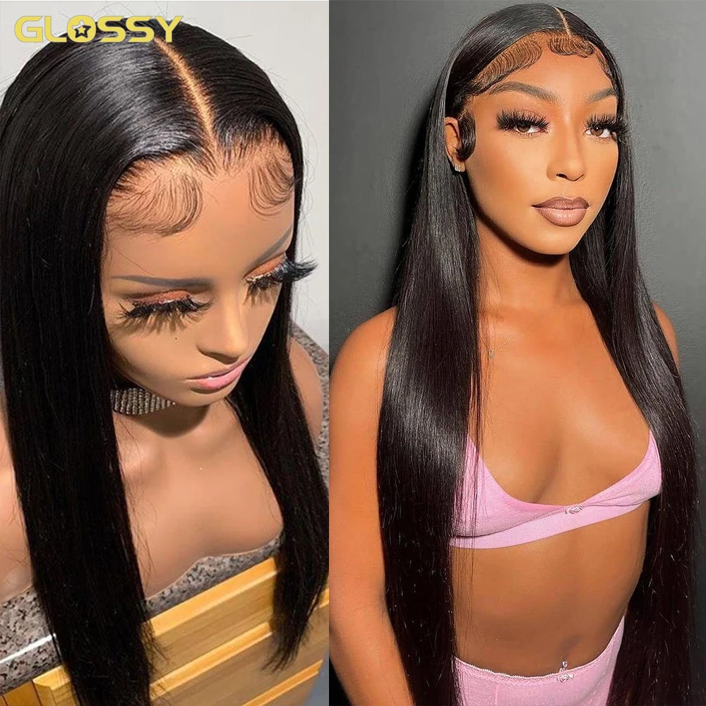 

100% Hd Lace Frontal Glueless Lace Front Human Hair Wigs For Women Straight Lace Front Wig Virgin Hair 30 Inch Easy To Intall