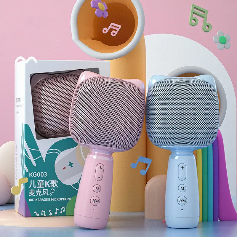 

Bluetooth wireless microphone singing children karaoke home system voice changer studio condenser microphonecomputer speaker014