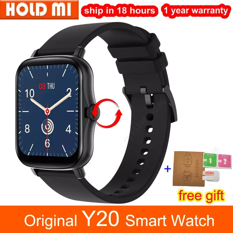 

Smart Watch Y20 2022 Men Women 1.69 inch Full Touch Screen Fitness Tracker IP67 Waterproof GTS 2 2e Smartwatch pk P8 Plus