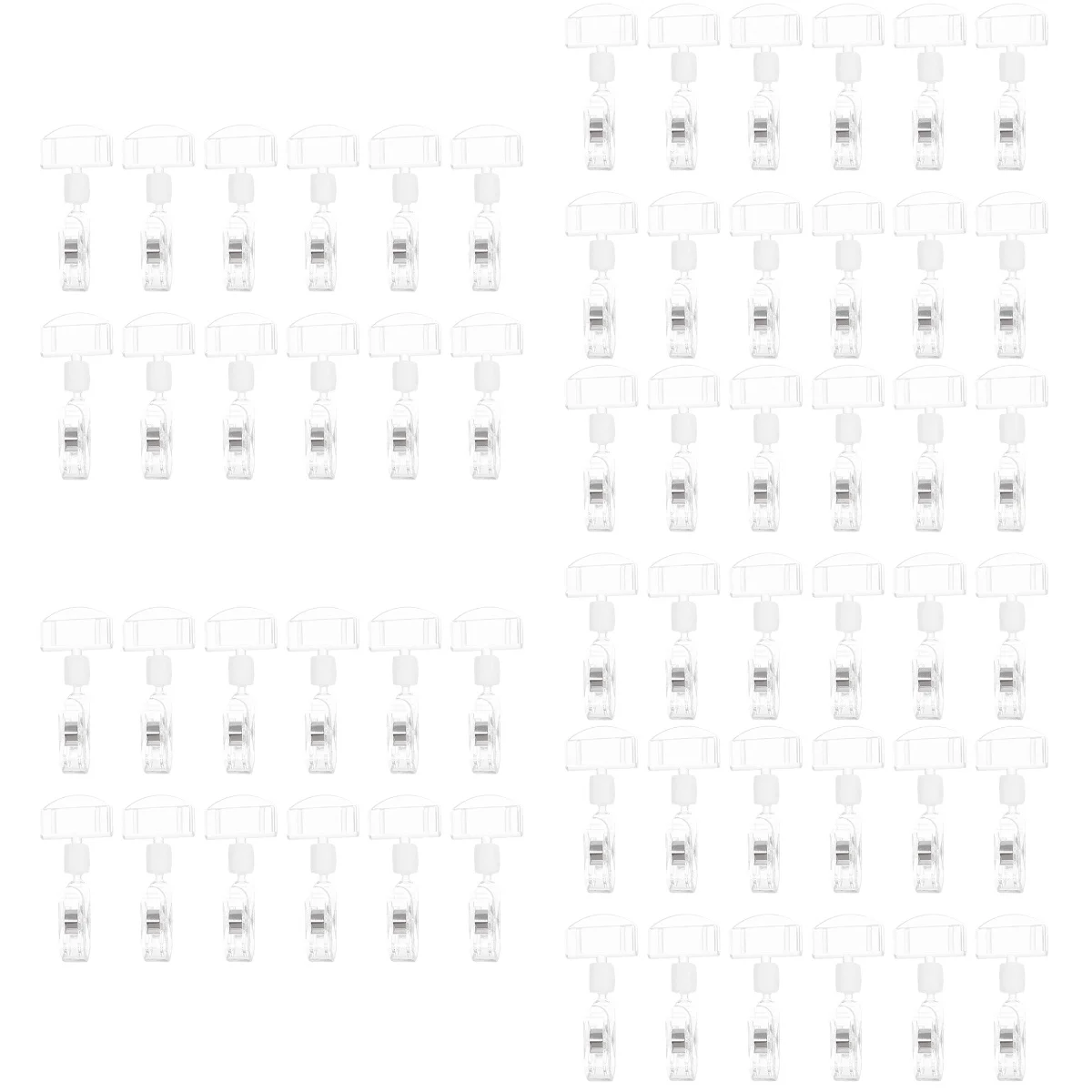 

60 pcs Price Tag Holder Name Tag Clips Swivel Merchandise Sign Clip Display Clip