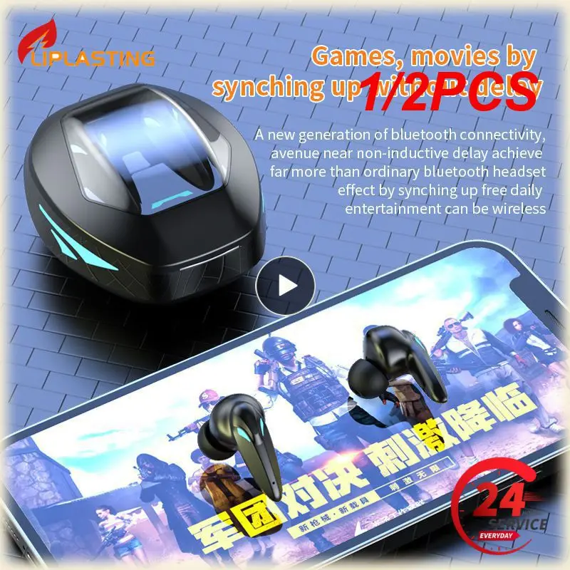 

1/2 шт., беспроводные наушники-вкладыши с микрофоном