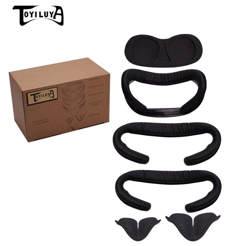 

2022 Eye Pad Nose Mask Face Cover For Virtual Reality Facebook Oculus Quest 2 Protector lens Accessories Set Vr Mat