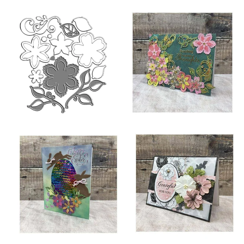 

Новинка 2021, металлические пресс-формы и Скрапбукинг для изготовления бумаги, цветок, френзовое тиснение, рамка для карточек, без штампов