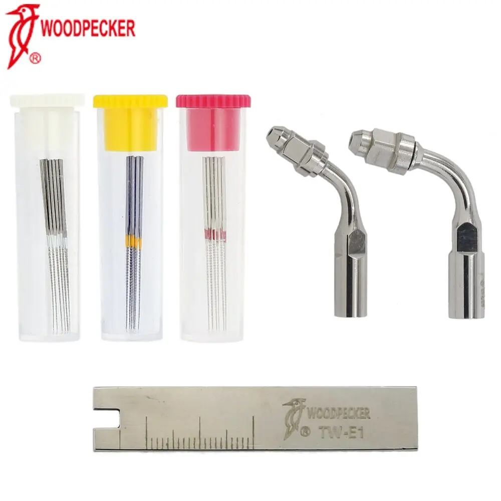 Woodpecker Dental Endodontic Root Canal Cleaning Tips Kit U File Wrench E1 E2