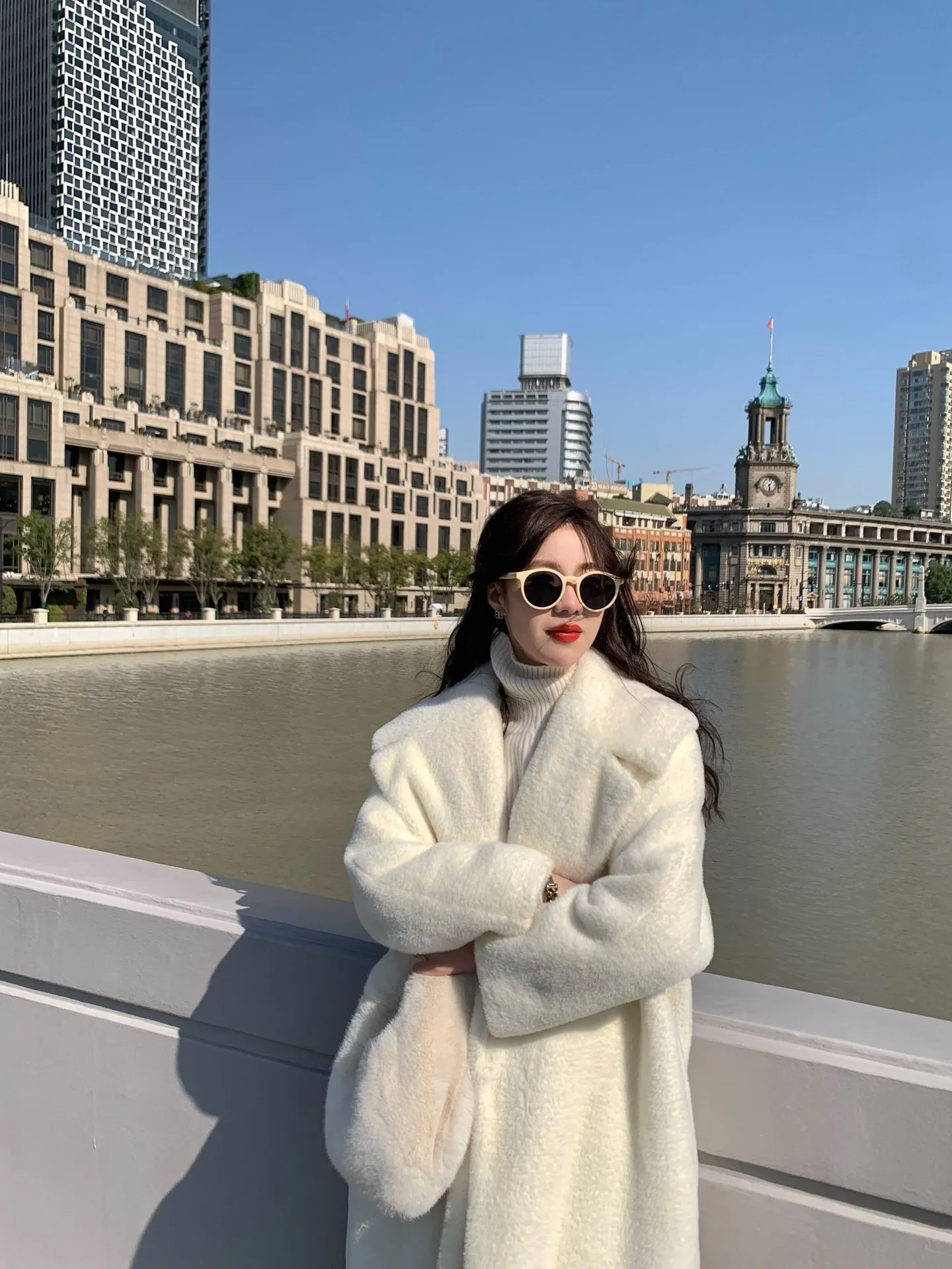 Fur coat women's long knee-length loose Mao Mao coat