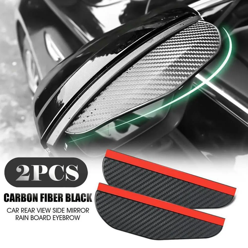 

1 пара автомобильных зеркал заднего вида, черные детали из углеродного волокна, водонепроницаемые аксессуары, автомобильные чехлы с рисунк...