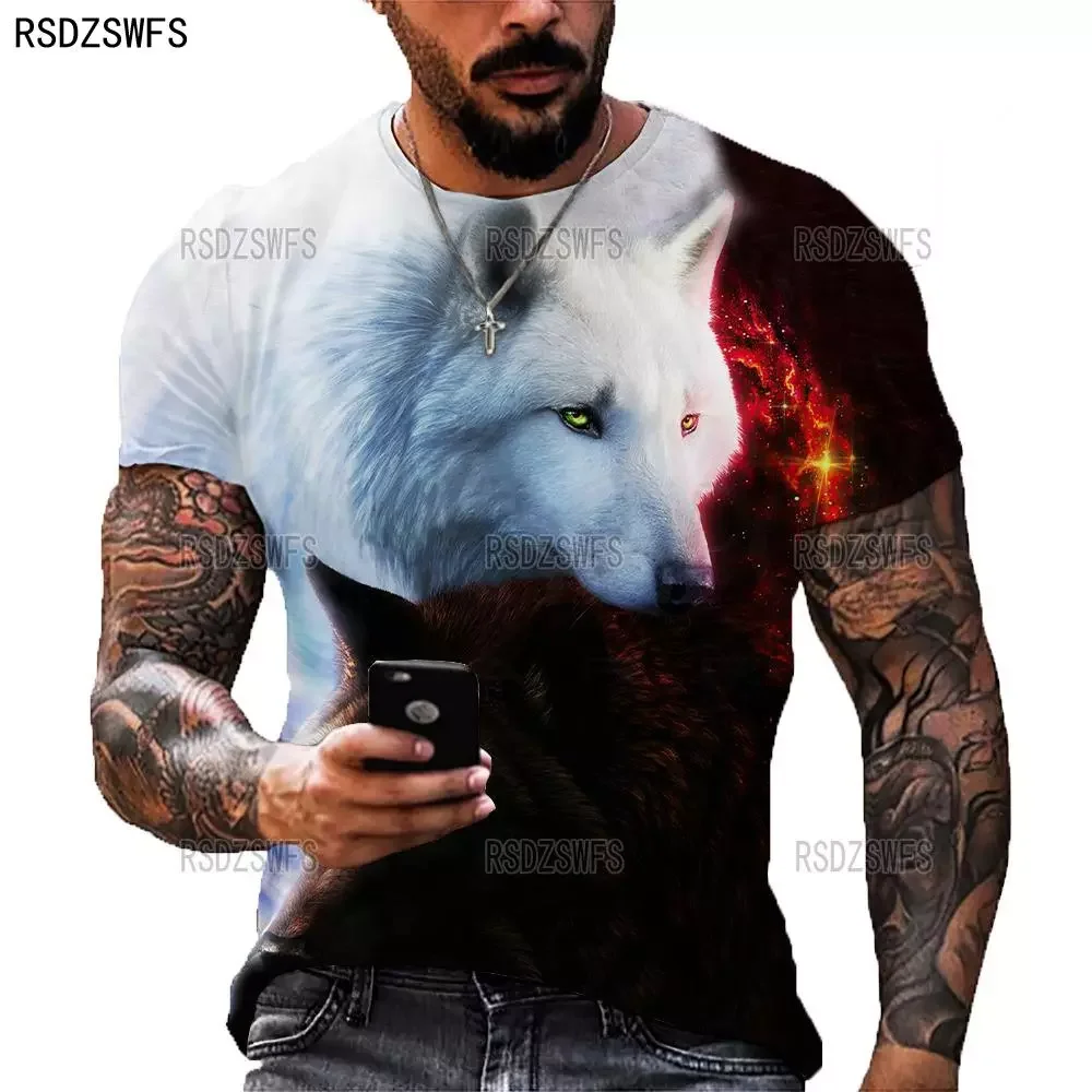

NEW IN Wolf Printed T Shirts Men 3D T-shirts Drop Ship Top Tee Short Sleeve Camiseta Round Neck Tshirt Fashion Casual Brand