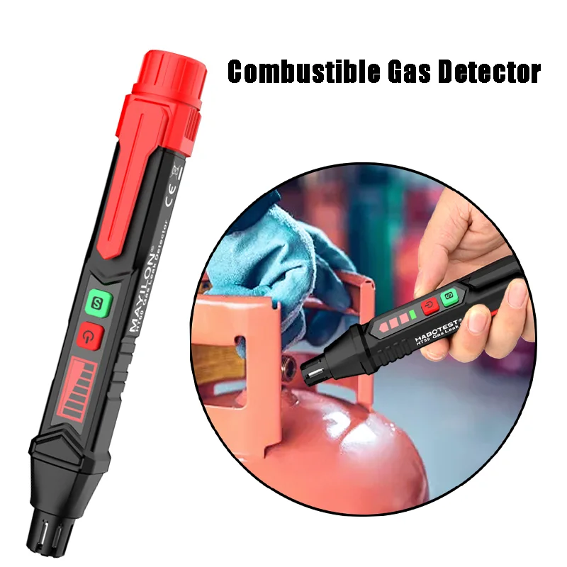 

HT59/HT60 Gas Leak Detector Alarm Combustible Gas Detector with Audible and Visual Alarm for All Types of Flammable Gases