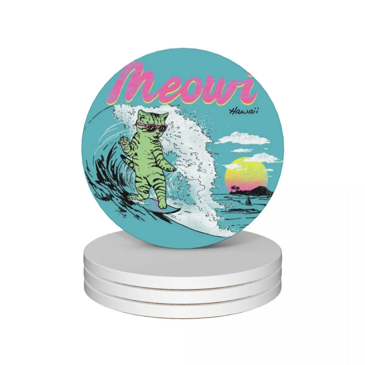 Керамические подставки MEMU (набор из 4 шт.) милый набор подставок для напитков