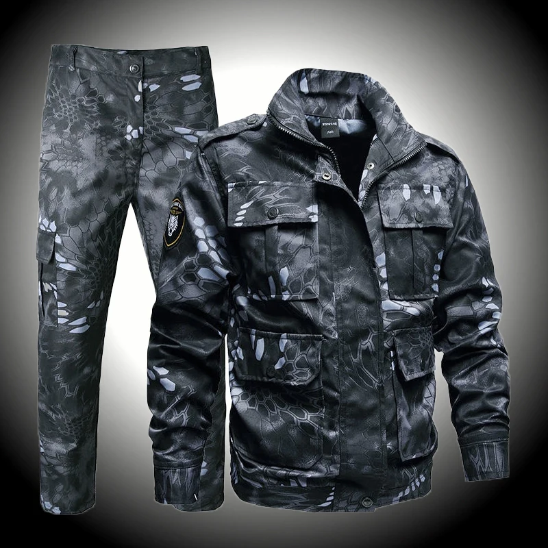 

Tactical Hiking Clothing Camouflage Suit Breathable Military Jacket Men Tactical Set Men Cargo Pants Trousers Outdoor Hiking
